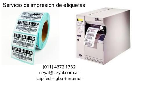 Servicio de impresion de etiquetas