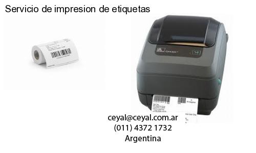 Servicio de impresion de etiquetas