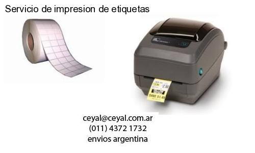 Servicio de impresion de etiquetas