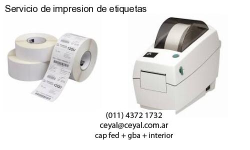 Servicio de impresion de etiquetas