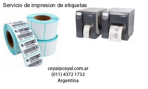 Servicio de impresion de etiquetas