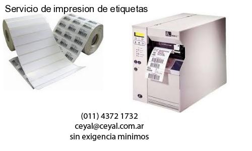 Servicio de impresion de etiquetas