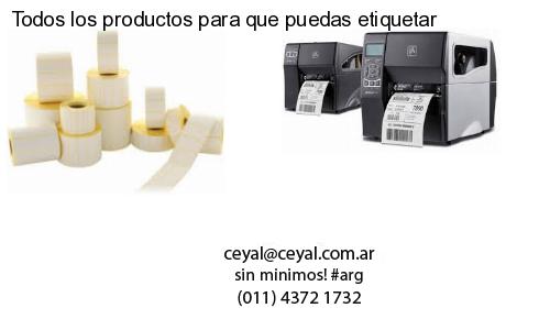 Todos los productos para que puedas etiquetar