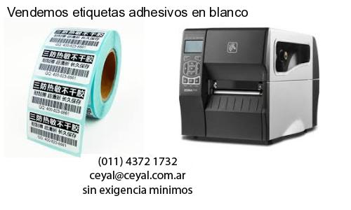 Vendemos etiquetas adhesivos en blanco