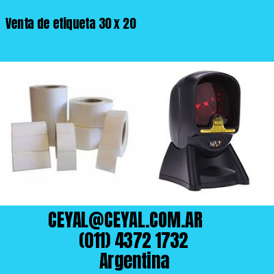 Venta de etiqueta 30 x 20
