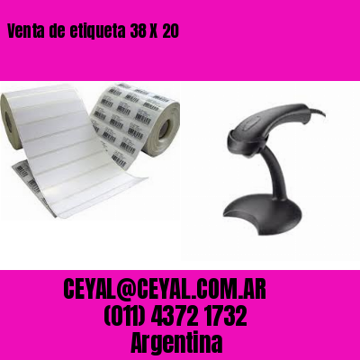 Venta de etiqueta 38 X 20