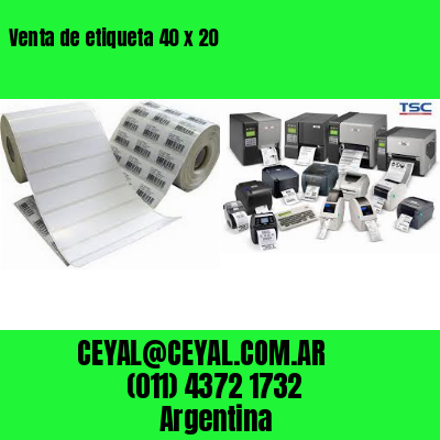 Venta de etiqueta 40 x 20