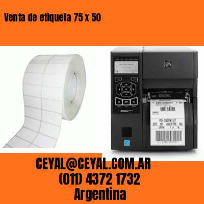 Venta de etiqueta 75 x 50