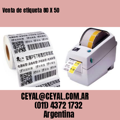 Venta de etiqueta 80 X 50
