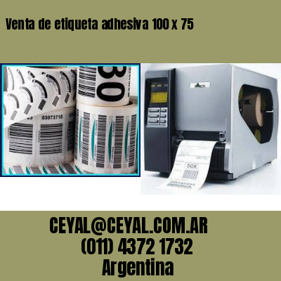 Venta de etiqueta adhesiva 100 x 75