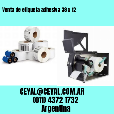 Venta de etiqueta adhesiva 38 x 12