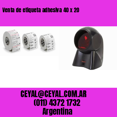 Venta de etiqueta adhesiva 40 x 20