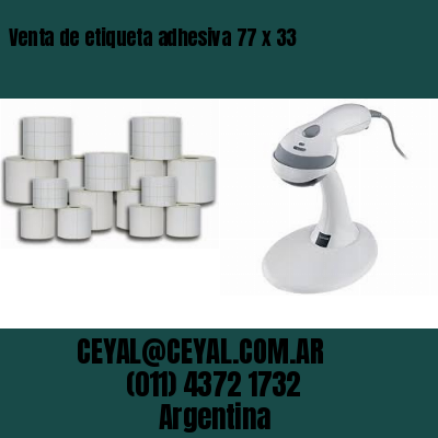Venta de etiqueta adhesiva 77 x 33