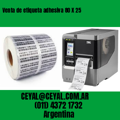 Venta de etiqueta adhesiva 80 X 25