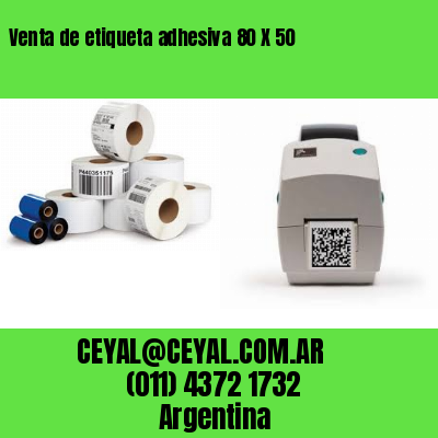 Venta de etiqueta adhesiva 80 X 50