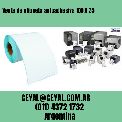 Venta de etiqueta autoadhesiva 100 X 35