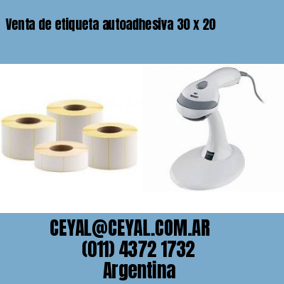 Venta de etiqueta autoadhesiva 30 x 20