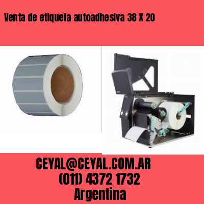 Venta de etiqueta autoadhesiva 38 X 20