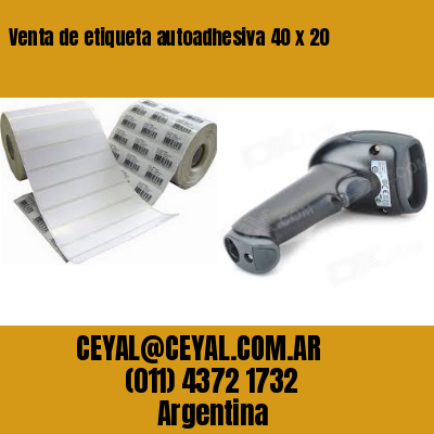 Venta de etiqueta autoadhesiva 40 x 20