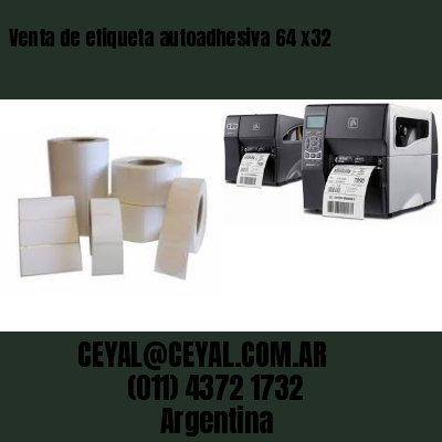 Venta de etiqueta autoadhesiva 64 x32
