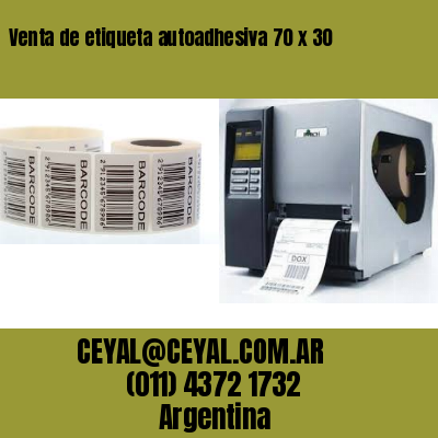 Venta de etiqueta autoadhesiva 70 x 30