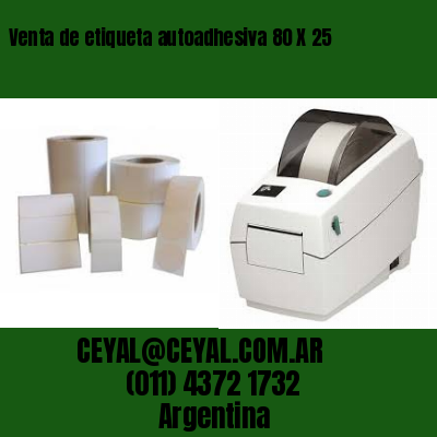 Venta de etiqueta autoadhesiva 80 X 25