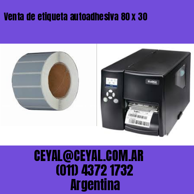 Venta de etiqueta autoadhesiva 80 x 30