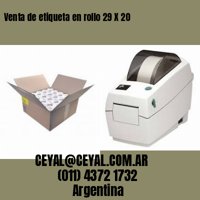 Venta de etiqueta en rollo 29 X 20