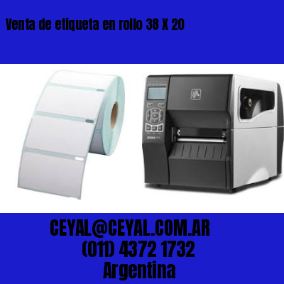 Venta de etiqueta en rollo 38 X 20