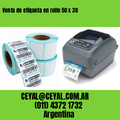 Venta de etiqueta en rollo 50 x 30