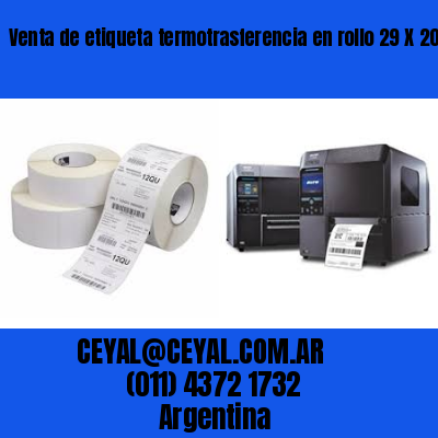 Venta de etiqueta termotrasferencia en rollo 29 X 20