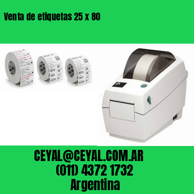 Venta de etiquetas 25 x 80