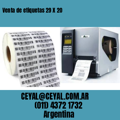 Venta de etiquetas 29 X 20