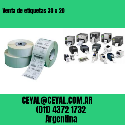 Venta de etiquetas 30 x 20