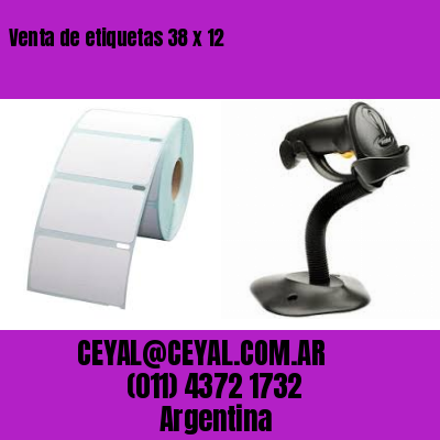 Venta de etiquetas 38 x 12