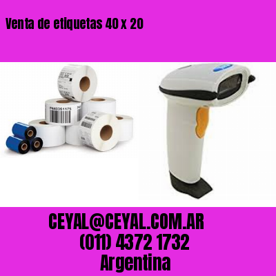Venta de etiquetas 40 x 20