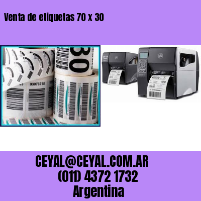 Venta de etiquetas 70 x 30