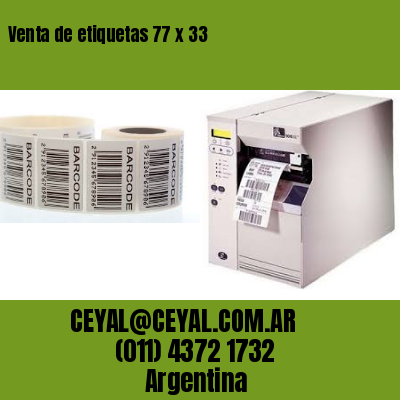 Venta de etiquetas 77 x 33