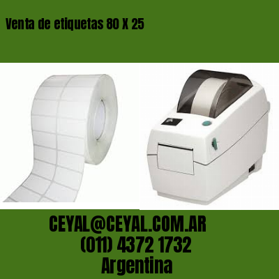 Venta de etiquetas 80 X 25