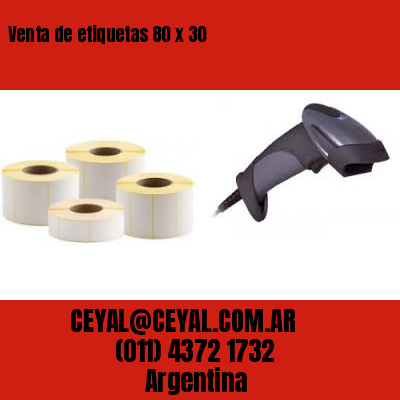 Venta de etiquetas 80 x 30