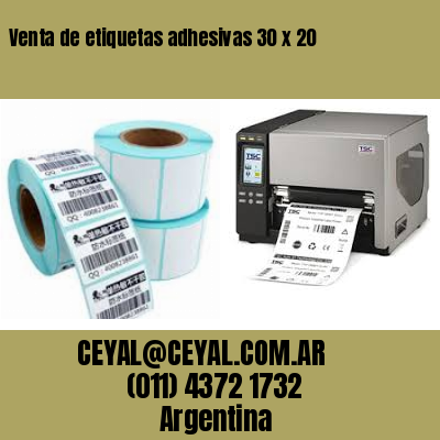 Venta de etiquetas adhesivas 30 x 20