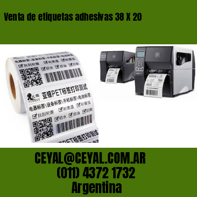 Venta de etiquetas adhesivas 38 X 20