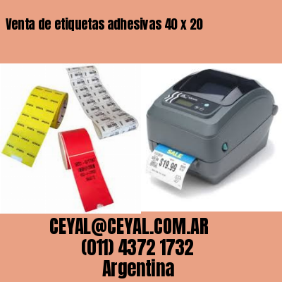 Venta de etiquetas adhesivas 40 x 20