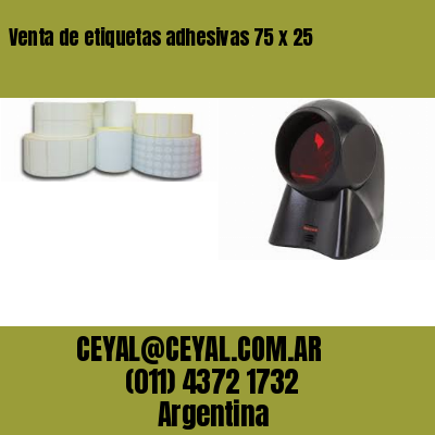 Venta de etiquetas adhesivas 75 x 25
