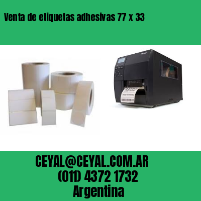 Venta de etiquetas adhesivas 77 x 33