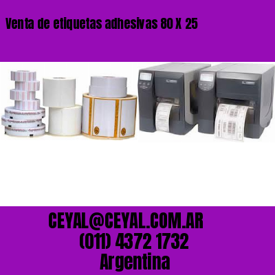 Venta de etiquetas adhesivas 80 X 25