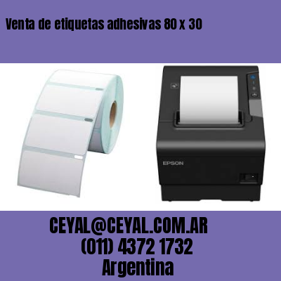 Venta de etiquetas adhesivas 80 x 30