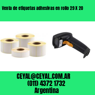 Venta de etiquetas adhesivas en rollo 29 X 20