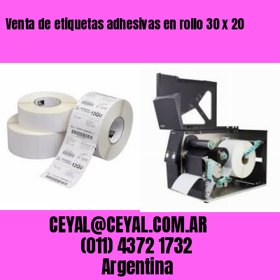 Venta de etiquetas adhesivas en rollo 30 x 20