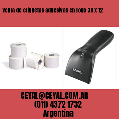 Venta de etiquetas adhesivas en rollo 38 x 12